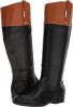Tommy Hilfiger Women's Shyenne Equestrian Boot, Black/Cognac, 8 Medium US