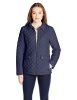 Tommy Hilfiger Women's Zip Front Quilted Jacket, Navy, Large