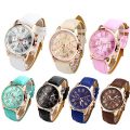 Top Plaza Fashion Womens Analog Quartz Wristwatches PU Leather Band Rose Gold/Gold Tone (Pack of 7)