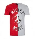 Topman Men's Slim Fit Red Burgundy Mickey Mouse Spliced T-shirt X Large