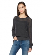 True Angel Women’s Long-Sleeve Wide Neck Pullover Sweater with Lace-Up Hem X-Small Charcoal Heather – Womens Sweatshirts Best Price