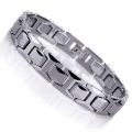 Urban Jewelry Stunning Solid Tungsten Link Bracelet for Men Polished Pyramid Style...
