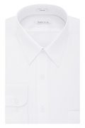 Van Heusen Men's Poplin Regular Fit Solid Point Collar Dress Shirt, White,...