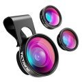 VicTsing 3 in 1 Fisheye Camera Lens, Macro Lens, 0.65X Wide Angle Lens, Clip on Cell Phone Lens Kits for...
