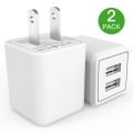 Wall Charger, 2.4A 12W Dual Port Portable Universal USB Wall Charger for...