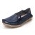 Women’s Leather Loafers Shoes Wild Driving Casual Flats Dark Blue 8.