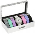 XOXO Women's XO9069 Silver-Tone Watch with Seven Interchangeable Bands