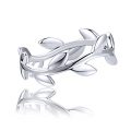 YH JEWELRY 925 Sterling Silver White Gold Plated Olive Branch Ring for...