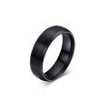 Zealmer Men's Classic Black Titanium Steel Ring Plain Wedding Band Ring Polished...