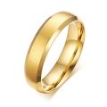 Zealmer Men's Classic Gold Band Ring Titanium Steel Ring Plain Wedding Band...