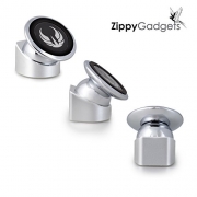 Zippy Gadgets #1 Universal Magnetic Cell Phone Mount – Magnetic Phone Holder – Best for Hands-Free Use, Super Strong Magnet – Car Dashboard Mount, Smartphone Gadget – Desk Accessory (SILVER).
