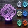 ZLTFashion 3D Visual Optical Illusion Colorful LED Table Lamp Touch Abstract Geometry...